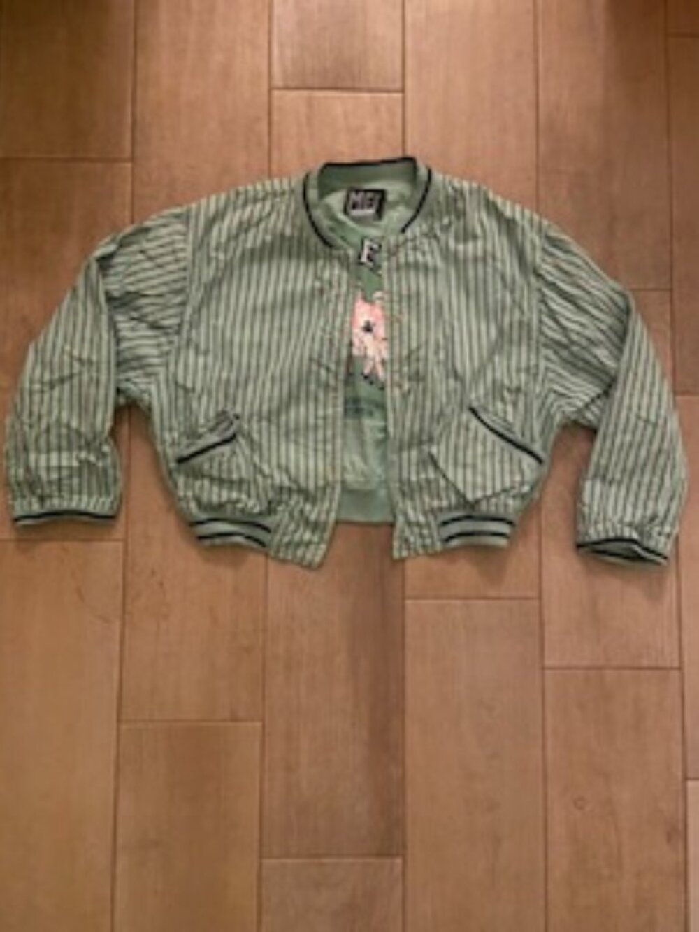 Striped Vintage Baseball Jacket
